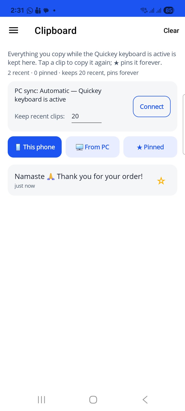 This phone tab