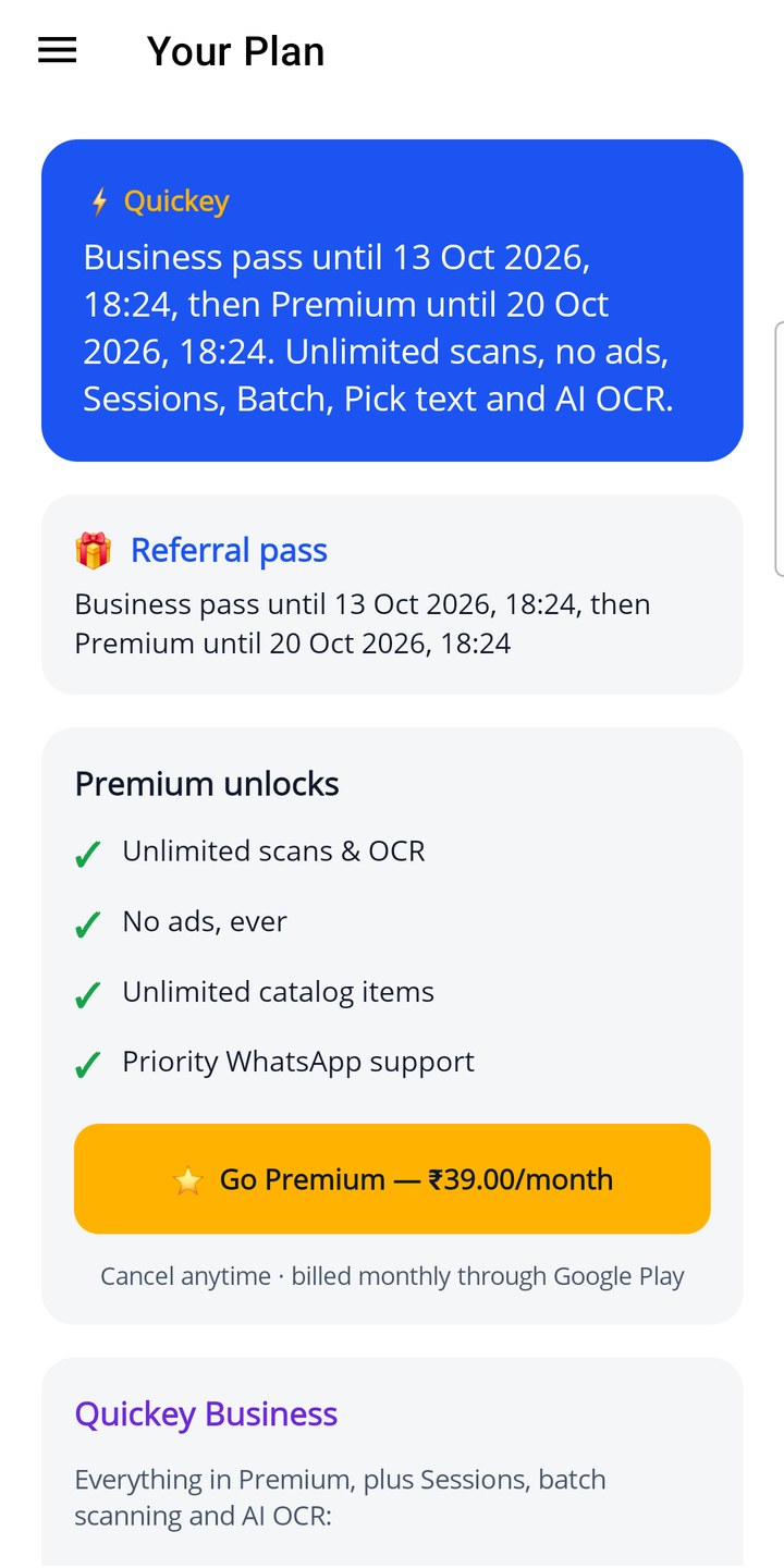 Your Plan while a referral pass is running